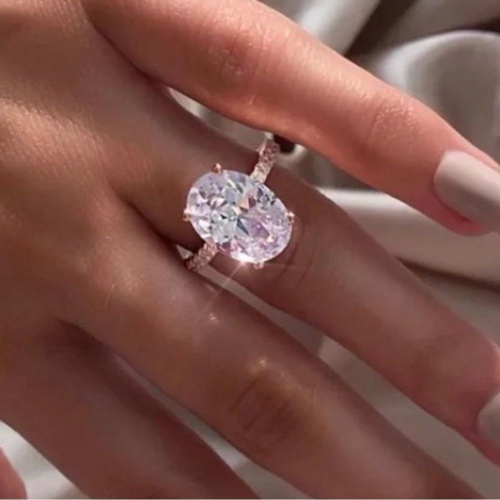 925 ROSEGOLD PROMISE RING - Picture 3 of 3